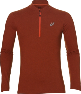 LS 1/2 ZIP JERSEY, Red Clay Heather