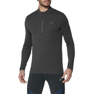 LS 1/2 ZIP JERSEY, Dark Grey Heather
