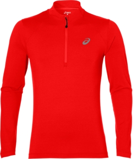 LS 1/2 ZIP JERSEY, Fiery Red Heather