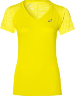 FUZEX V-NECK SS TOP, Blazing Yellow