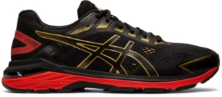 all black asics runners