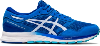 Right side view of GEL-FEATHER GLIDE 5, ELECTRIC BLUE/WHITE