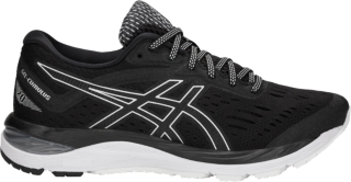 womens asics black and white