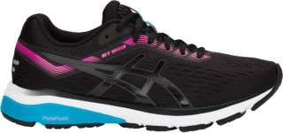 asics black and pink