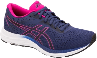 blue and pink asics