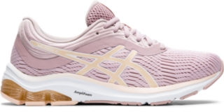asics pink running shoes