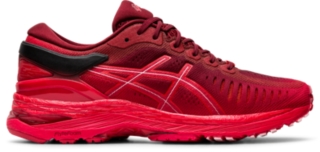 womens red asics running shoes