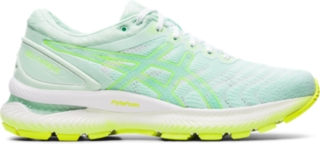 yellow running shoes