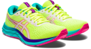 Womens Gel Excite 7 Safety Yellow White Running Shoes Asics