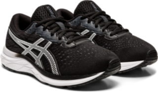 Front Right view of GEL-EXCITE&trade; 7 GS, BLACK/WHITE