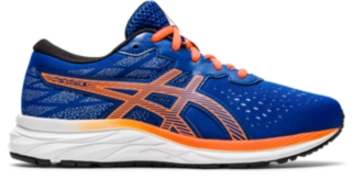 blue and orange asics
