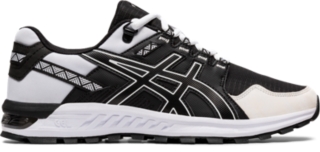 asics gel black white