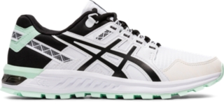 asics white and black