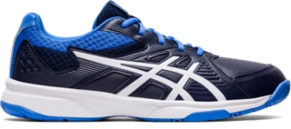 Right side view of COURT SLIDE, PEACOAT/BLUE COAST