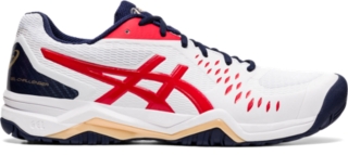 Right side view of GEL-CHALLENGER 12, WHITE/CLASSIC RED