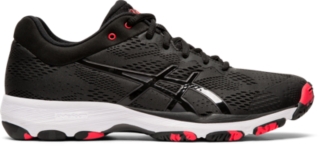 asics black netball shoes