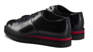 ONITSUKA ブラック レースアップシューズ LACE-UP LO