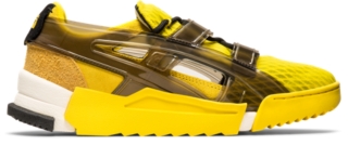 yellow black shoes