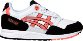 asics gel saga white coral