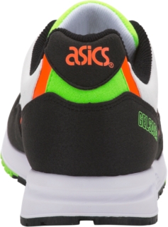 asics gel saga black shocking orange