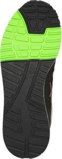 asics gel saga black shocking orange