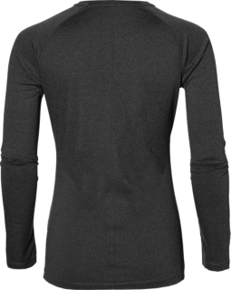 ASICS STRIPE LS TOP DARK GREY HEATHER