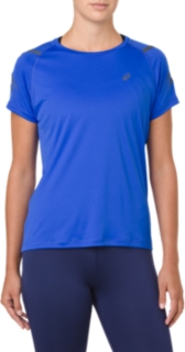 Women's ICON SS TOP | ILLUSION BLUE/DARK GREY | Short Sleeve Tops | ASICS  Outlet