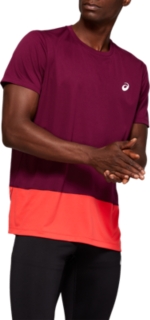 Front Top view of SPORT CLBL TEE, ROSELLE/RED ALERT