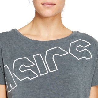 Alternative image view of SPORT PRINT OS TEE, DARK GREY HEATHER/BRILLIANT WHITE