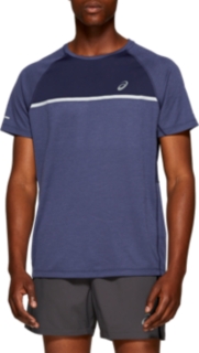 Front Top view of SS TOP, PEACOAT HEATHER