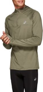 Front Top view of THERMOPOLIS PLUS HOODIE, MANTLE GREEN