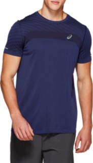 Front Top view of SEAMLESS SS TEXTURE, PEACOAT