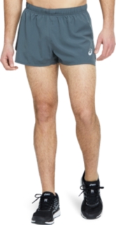 Front Top view of SPORT 3INCH SPLIT SHORT, DARK GREY