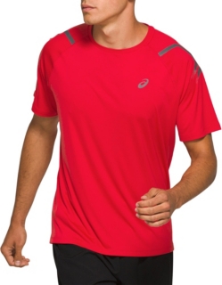 Front Top view of ICON SS TOP, CLASSIC RED