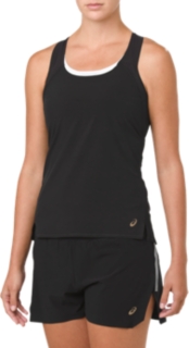 Front Top view of METARUN SINGLET, PERFORMANCE BLACK