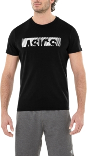 Alternative image view of ESNT DIAGONAL SS TOP, PERFORMANCE BLACK/BRILLIANT WHITE