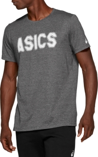 Front Top view of M GPX SS T 2, PERFORMANCE BLACK HEATHER