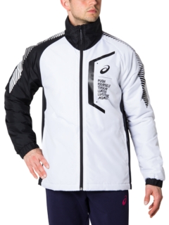 Front Top view of LIMO&reg;ウオーマージャケット, ブリリアントホワイト&times;パフォーマンスブラック