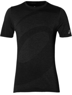 Front Top view of SEAMLESS SS TOP, PERFORMANCE BLACK