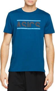 Front Top view of NEW SOUND TEE, MAKO BLUE/PERFORMANCE BLACK