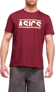 Front Top view of NEW SOUND TEE, CHILI FLAKE/BRILLIANT WHITE