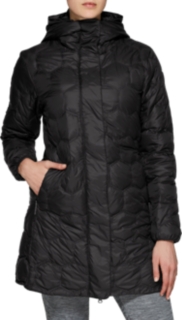 Front Top view of W DOWN JKT, PERFORMANCE BLACK