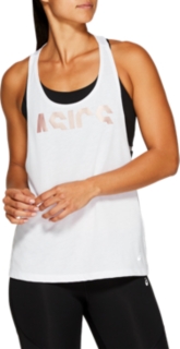 Front Top view of W GPX STRAP TANK, BRILLIANT WHITE