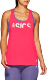 Front Top view of W GPX STRAP TANK, LASER PINK