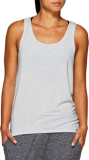 Front Top view of W TANK, MID GREY HEATHER