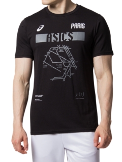 Front Top view of PAR CITY SS TOP 2, PERFORMANCE BLACK