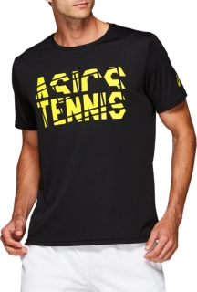 Front Top view of PRACTICE SS TOP, PERFORMANCE BLACK/SOUR YUZU