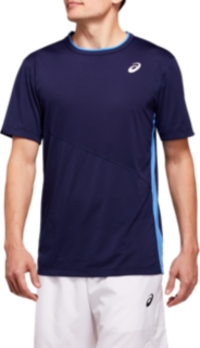 Front Top view of CLUB M TEE, PEACOAT