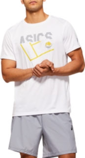 Front Top view of PRACTICE M GPX TEE, BRILLIANT WHITE