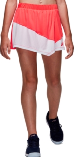 Front Top view of TENNIS G CLUB SKORT, DIVA PINK/BRILLIANT WHITE